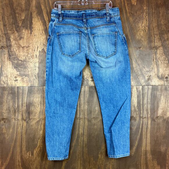 Anthropologie Silent + Noise Womens Jeans Blue Denim Capri Whiskered 29 - Picture 9 of 11